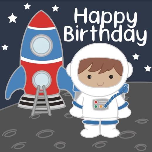 Spaceman birthday card