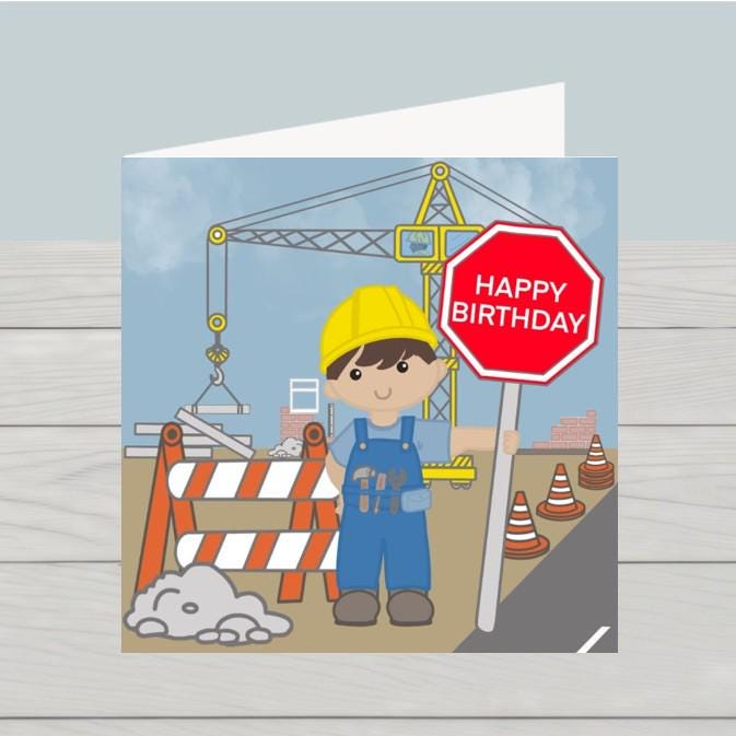 Builder birthday card