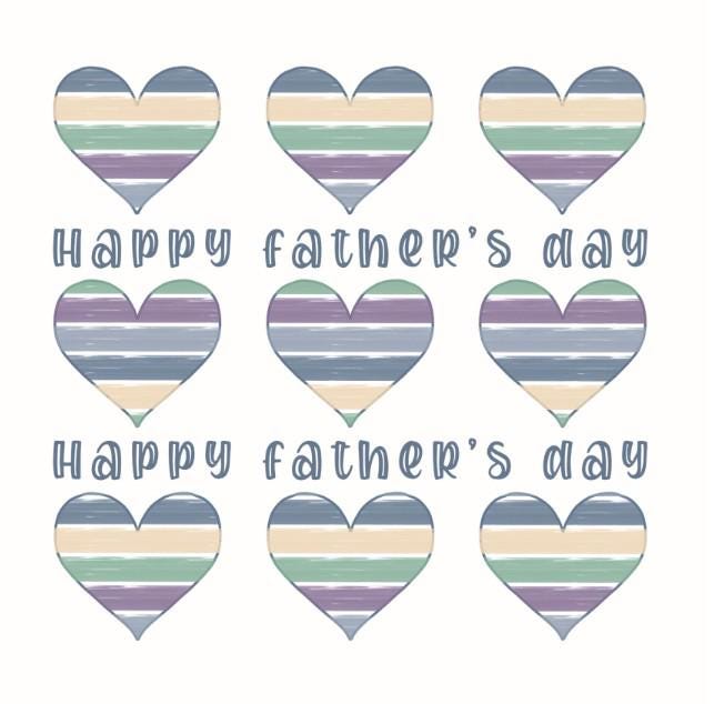 Fathers day card: hearts
