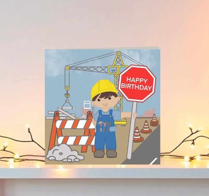 Builder birthday card