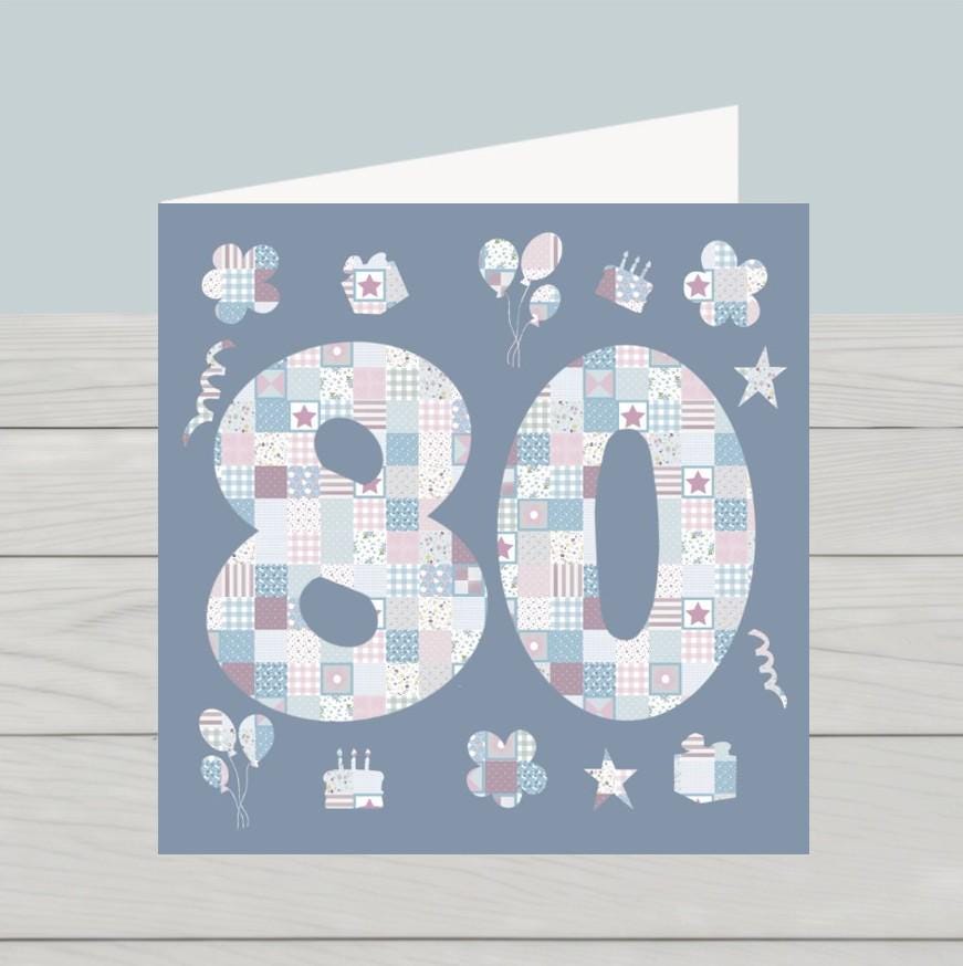 80th Birthday Card: Classic Design, UK Printed