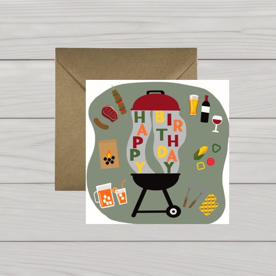 BBQ Birthday Card: Summer Barbecue, For Dad, Grandad