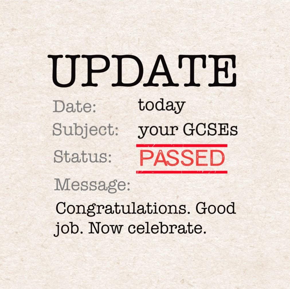 GCSE Congratulations Card: Classic Exam Results Card
