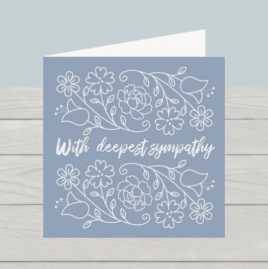Floral pattern sympathy card