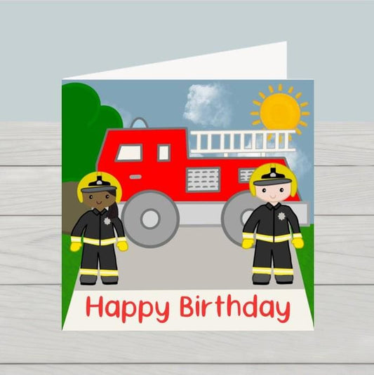 Firefighter birthday card