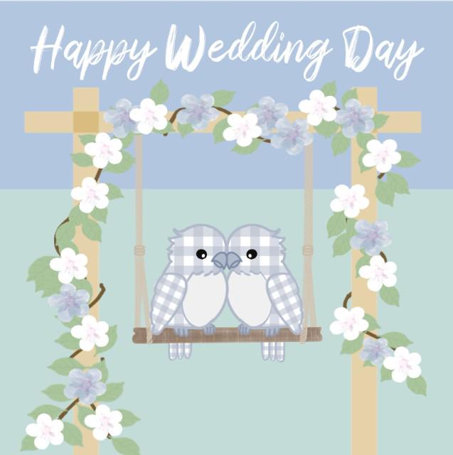 Lovebirds wedding card