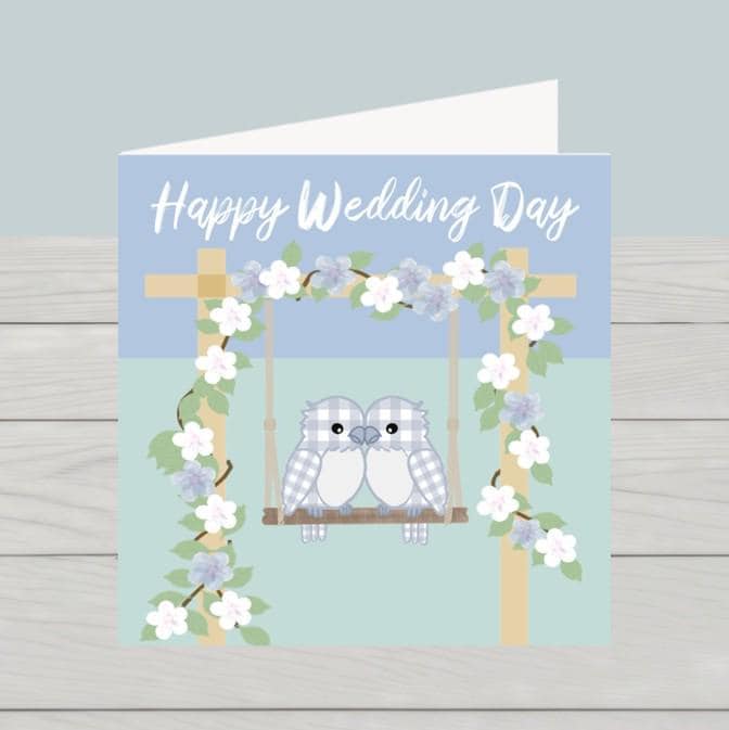 Lovebirds wedding card