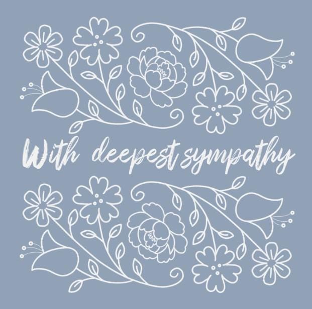 Floral pattern sympathy card