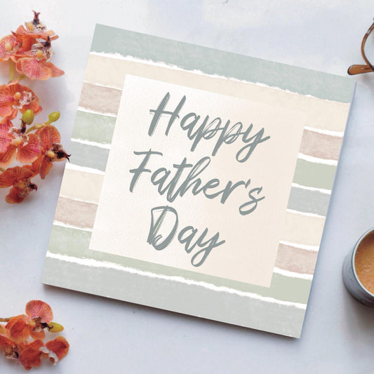 Fathers Day card stripes, Fathers Day card daughter, Fathers Day card son, Happy Fathers day card, Fathers Day card older adult