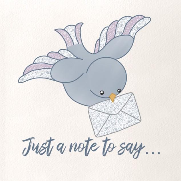 Just a note bird
