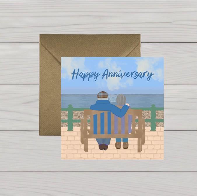 Sea view anniversary card