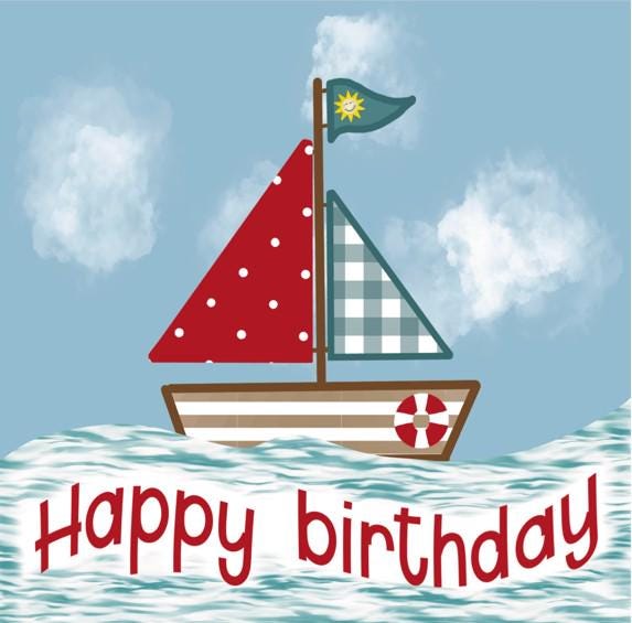 Yacht birthday card