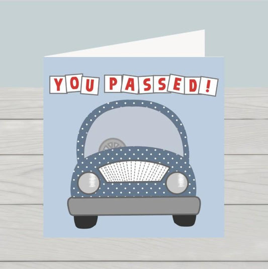 Driving test congratulations card