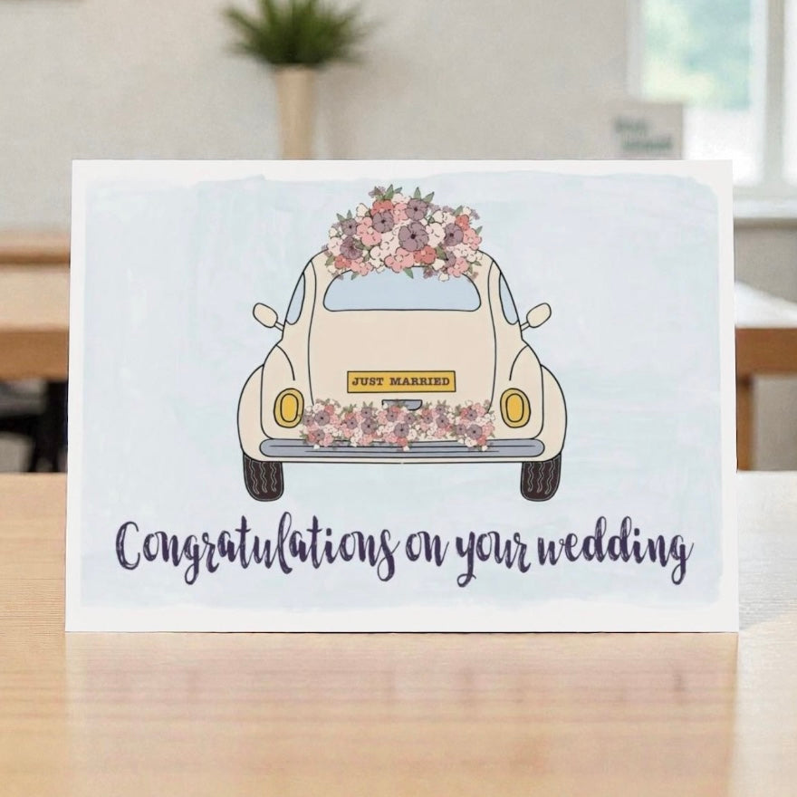 Going away car (large A4 card)