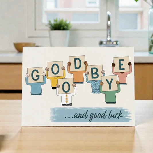 Goodbye from us (large A4 card)
