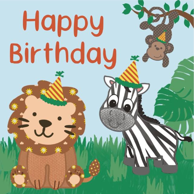 Jungle birthday card