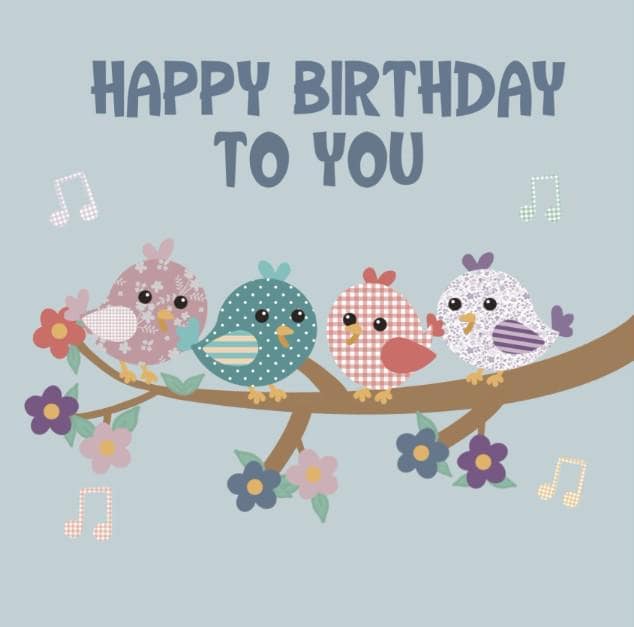 Birdsong birthday card