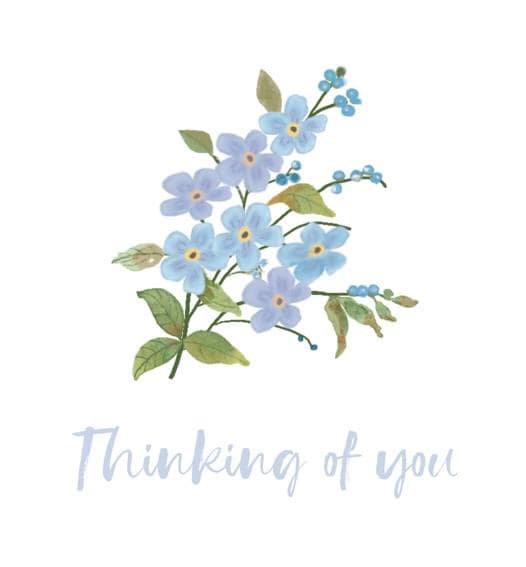 Forget me not sympathy card