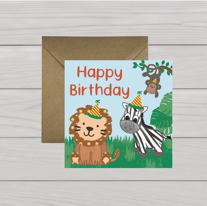 Jungle birthday card