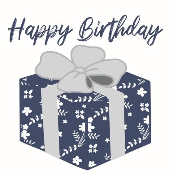 Wrapped present birthday card