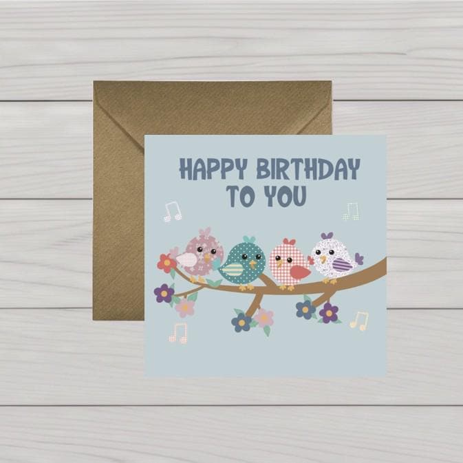 Birdsong birthday card