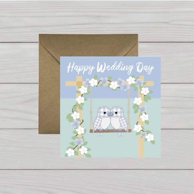 Lovebirds wedding card