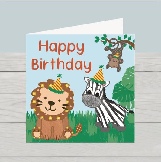 Jungle birthday card