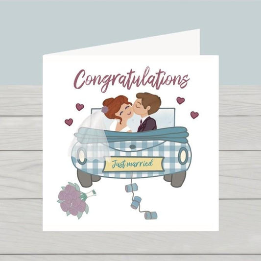 Just Married wedding card