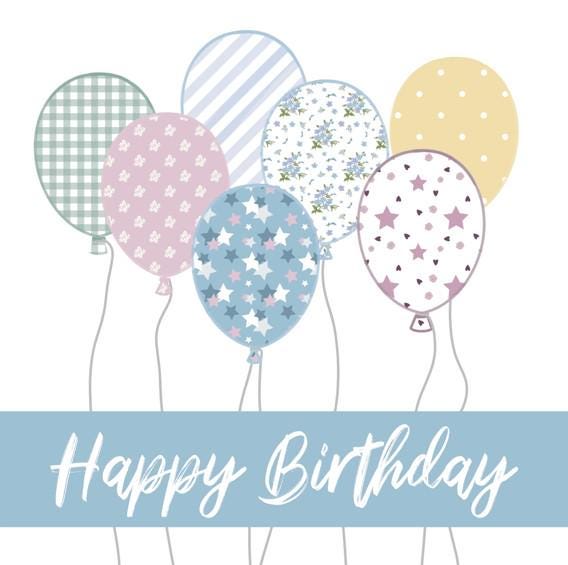 Balloons birthday card