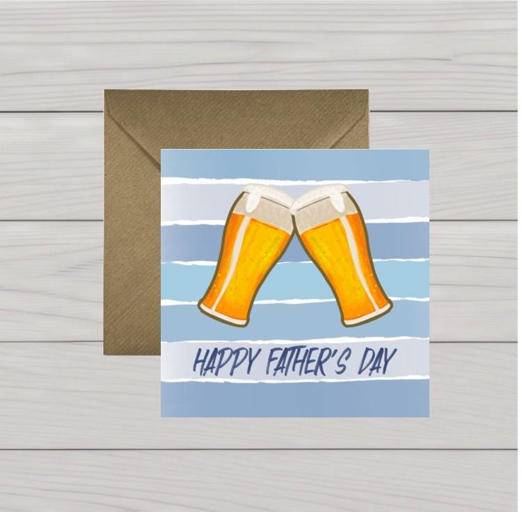 Cheers Dad Father's Day Card: Beer Pint Design