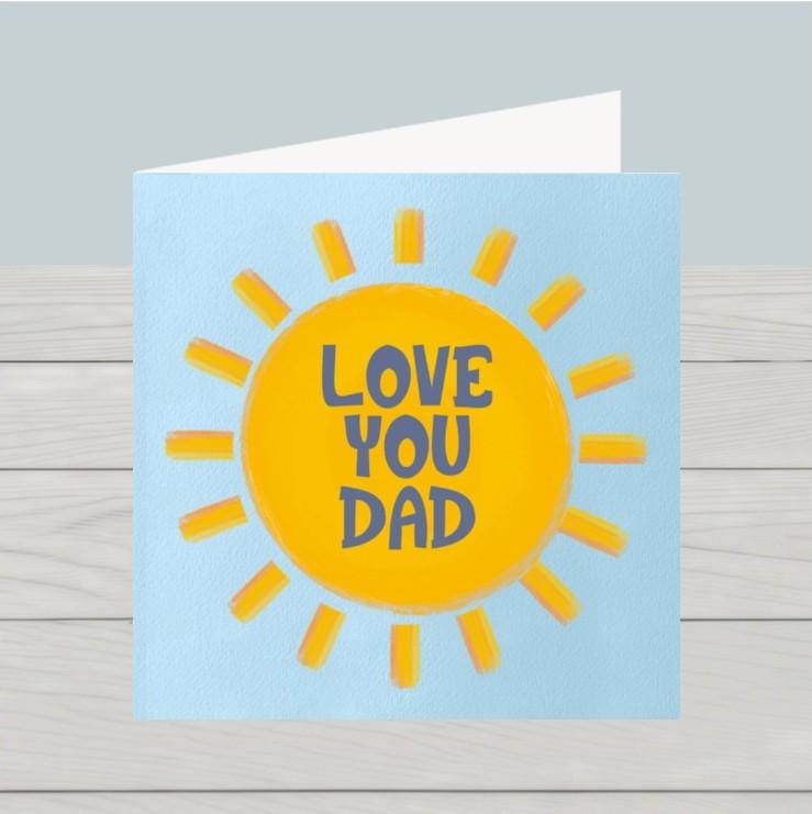 Sunshine Father's Day Card: 'Love You Dad' Design
