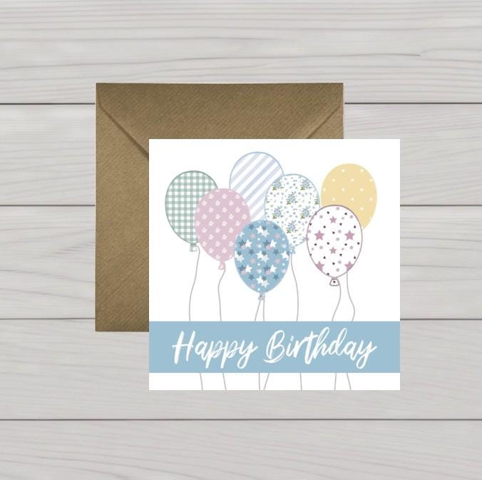 Balloons birthday card