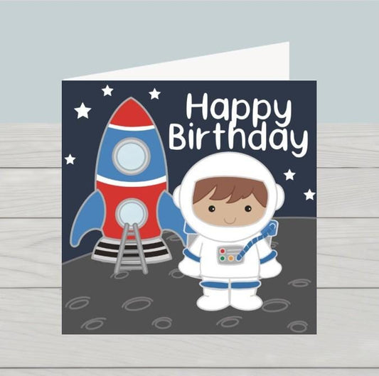 Spaceman birthday card