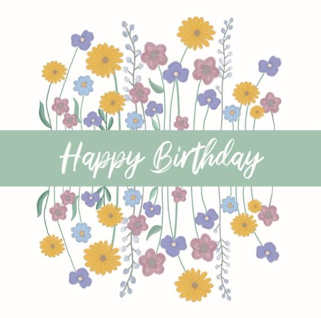 Wildflowers birthday card