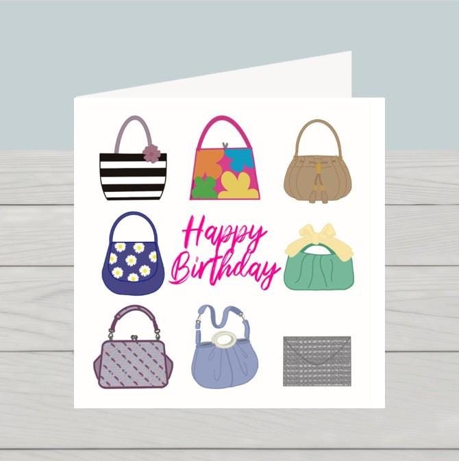 Handbags happy birthday card