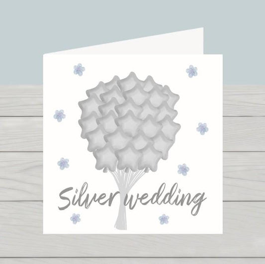 Silver wedding anniversary card