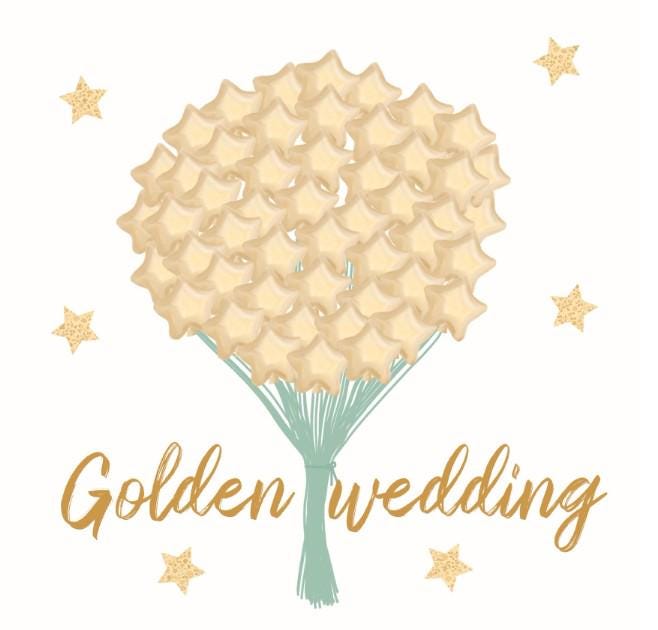 Golden wedding anniversary card