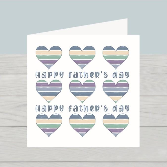 Fathers day card: hearts