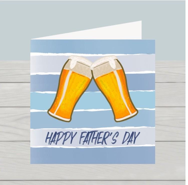 Cheers Dad Father's Day Card: Beer Pint Design