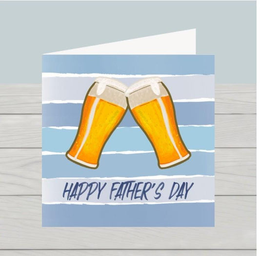 Cheers Dad Father's Day Card: Beer Pint Design