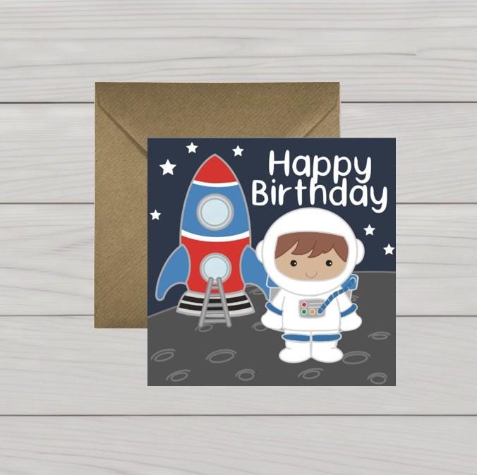 Spaceman birthday card