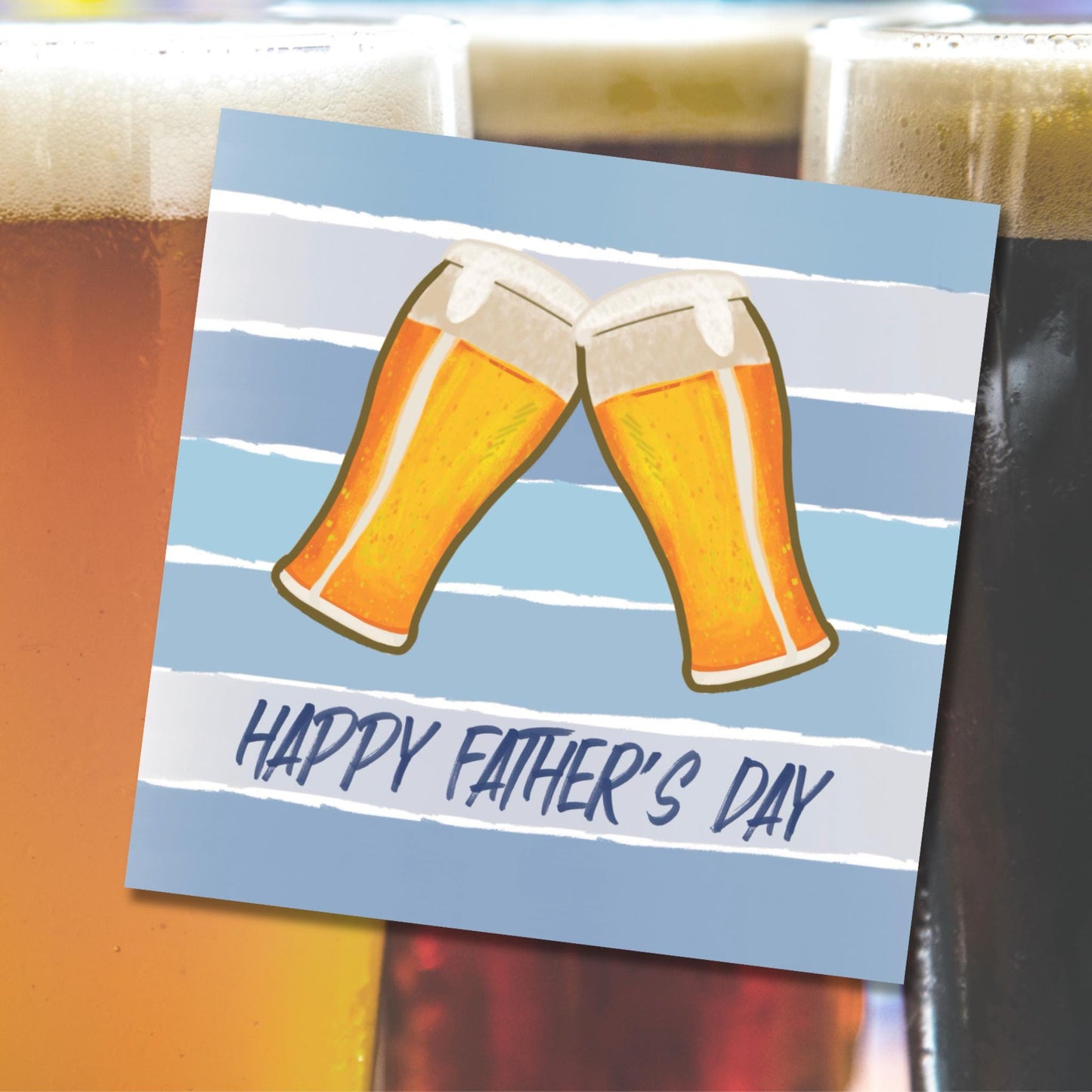 Cheers Dad Father's Day Card: Beer Pint Design