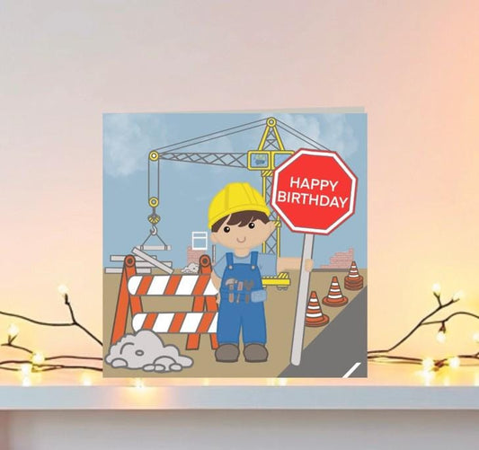 Builder birthday card
