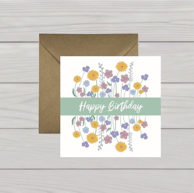 Wildflowers birthday card