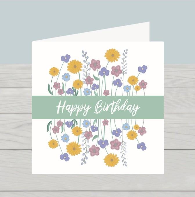 Wildflowers birthday card