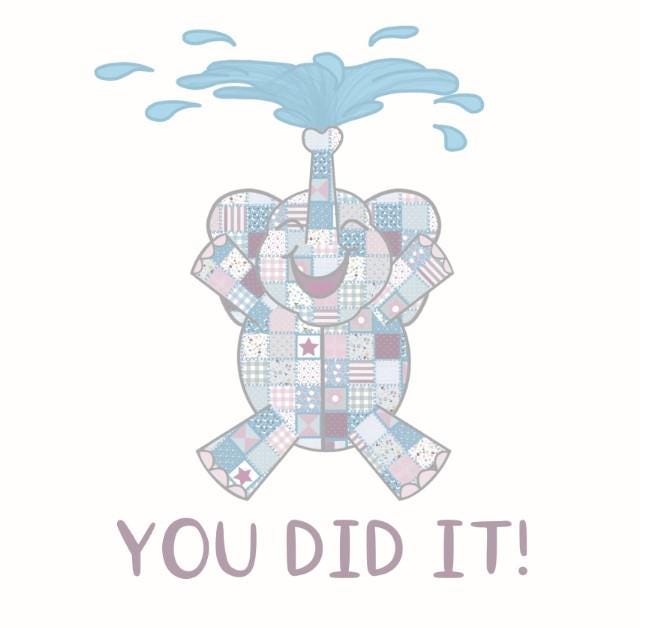 Congratulations card happy elephant