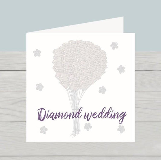 Diamond wedding anniversary card