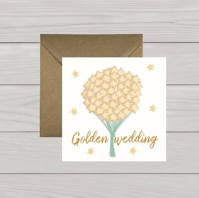 Golden wedding anniversary card