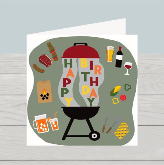 BBQ Birthday Card: Summer Barbecue, For Dad, Grandad