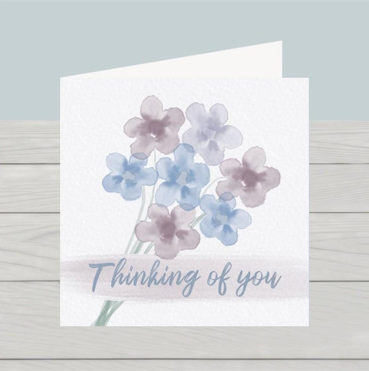 Watercolour Sympathy Card: Pastel Floral Bereavement Card